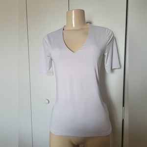 EXPRESS top, white, size Small, V neck, stretch